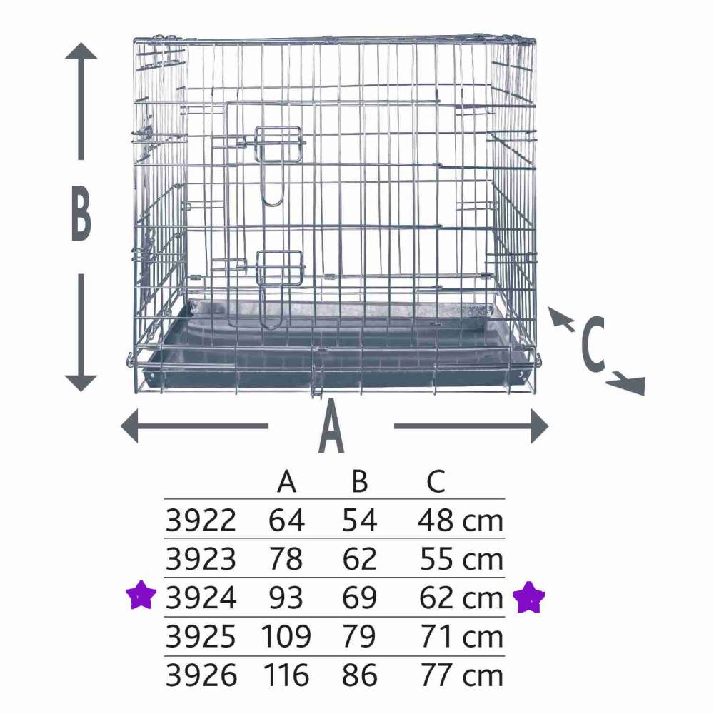 Animallparadise - animallparadise - Une cage 93 x 69 x 62 cm pour chien en métal Home Kennel - Imagen 2