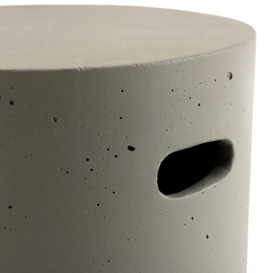 HECTOR - Table d'appoint de jardin ronde 40x40 cm béton gris - Image 4