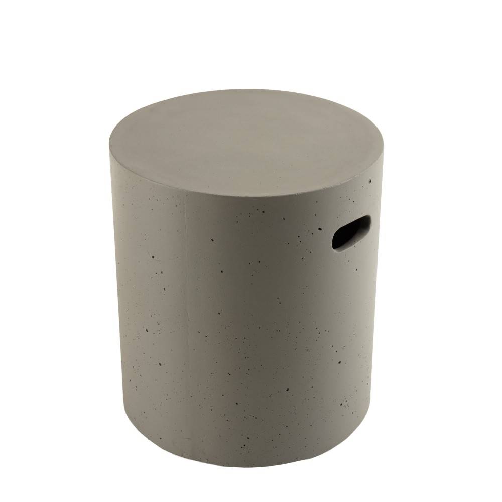 HECTOR - Table d'appoint de jardin ronde 40x40 cm béton gris - Image 3