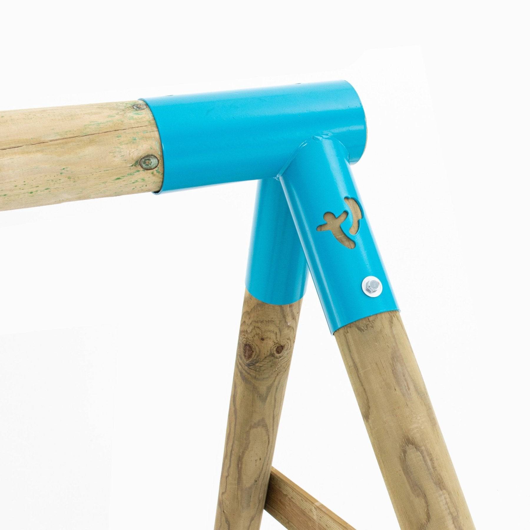 Tp Toys - Portique GENÉVRIER 2 balançoires - vis-à-vis - kit d'ancrage - bois FSC® h209 cm - Imagen 10
