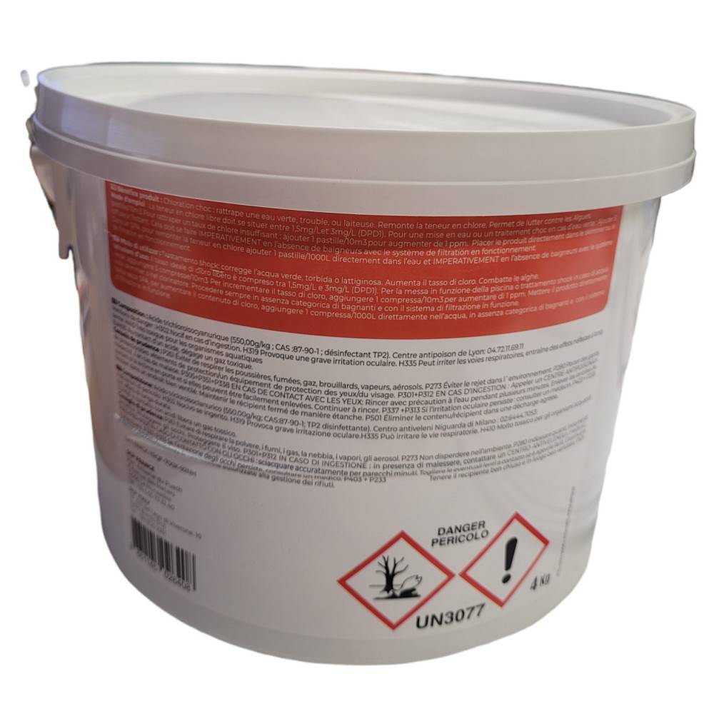 Chlore choc en pastille 4kg pastilles de 20g - Imagen 2
