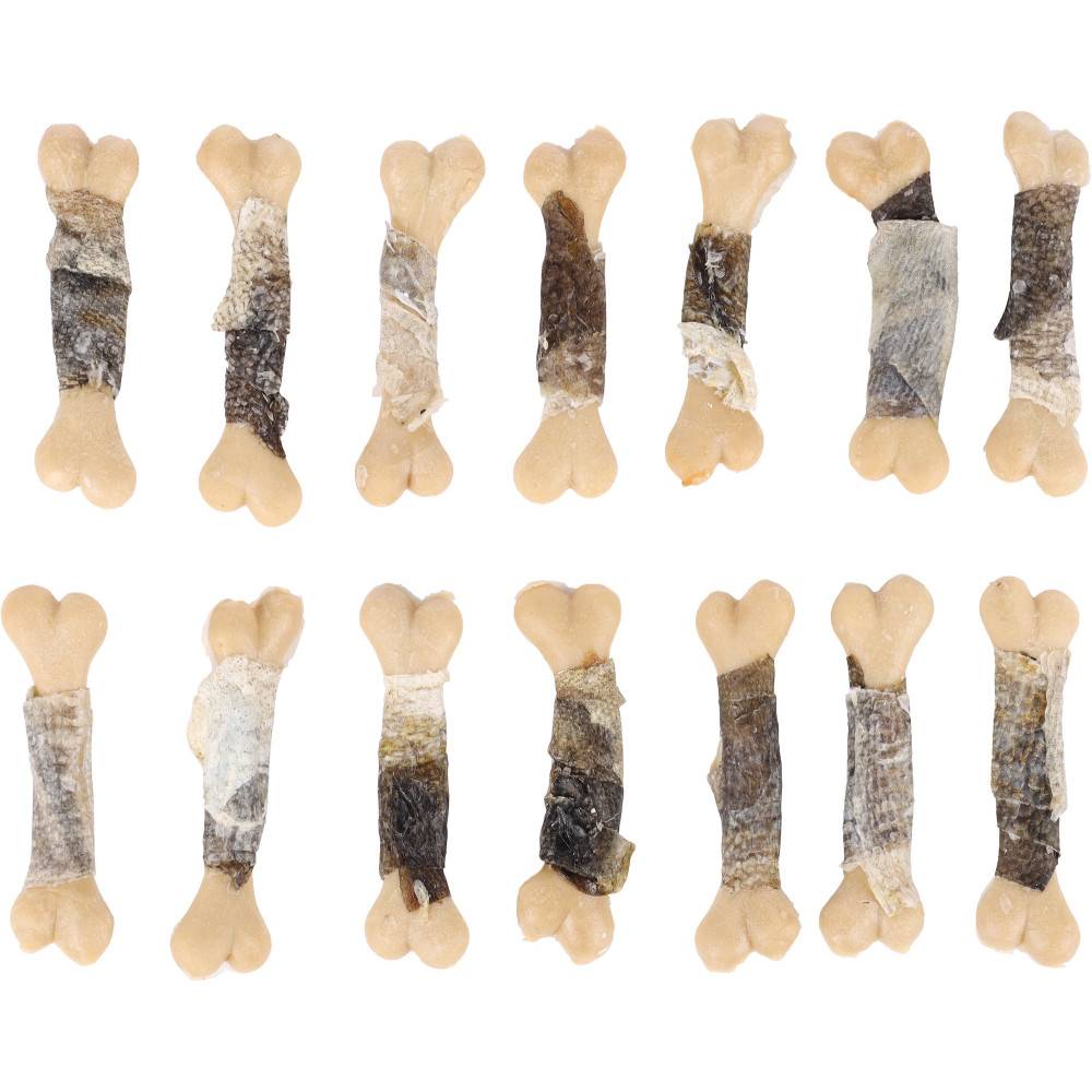 Friandises Os de calcium avec peau de poisson 85 g pour chien - Imagen 2