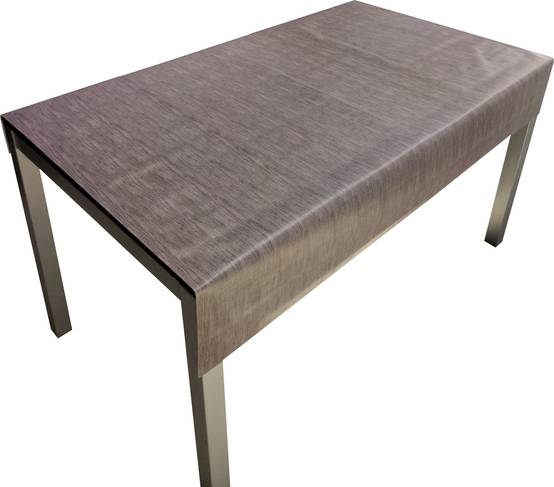 Nappe Composition PVC Base Polyester Anti-taches Gris Lisse Taille 100X140 CM - Imagen 1