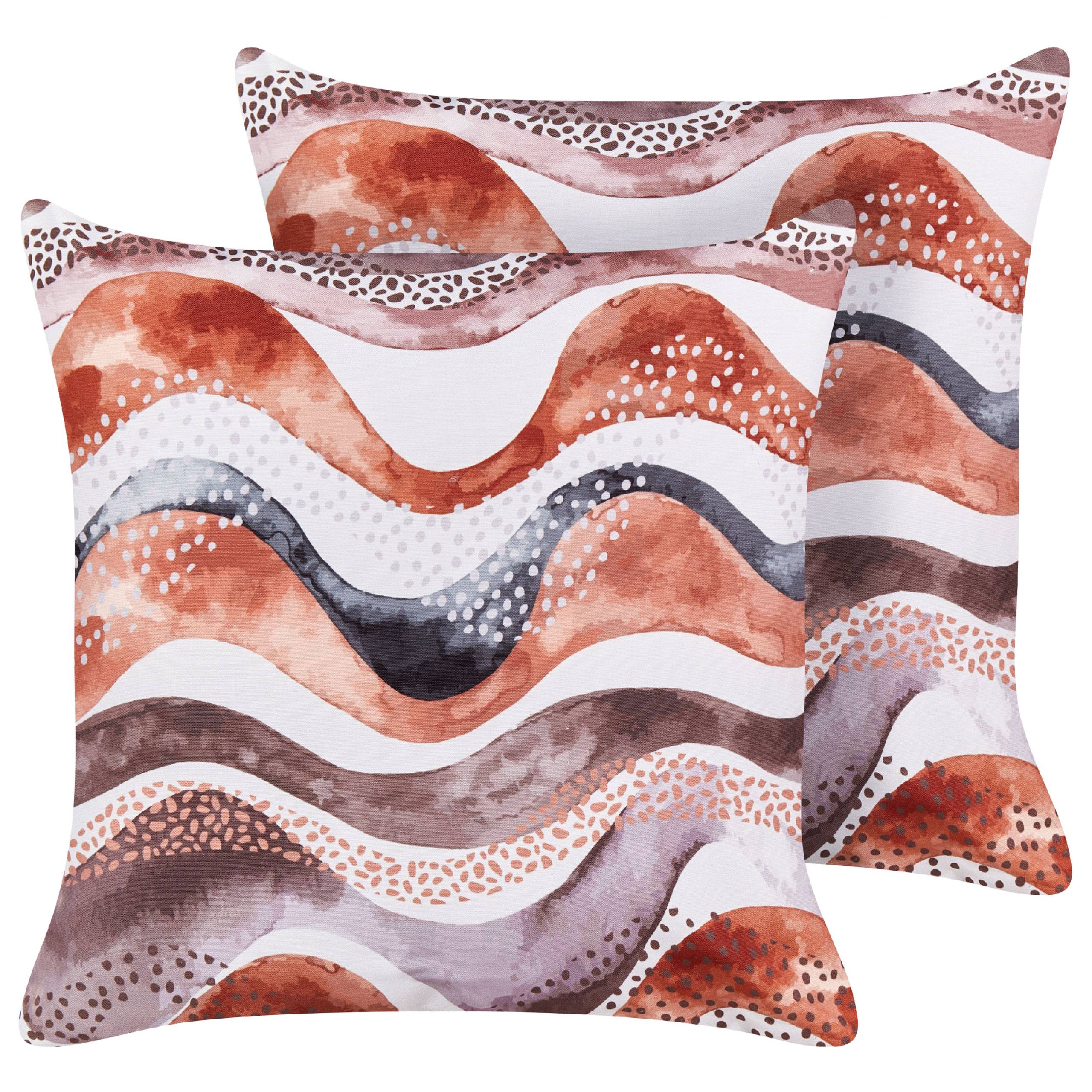 Beliani - Coussin d'extérieur Polyester Marron SEBORGA - Beliani - Imagen 2