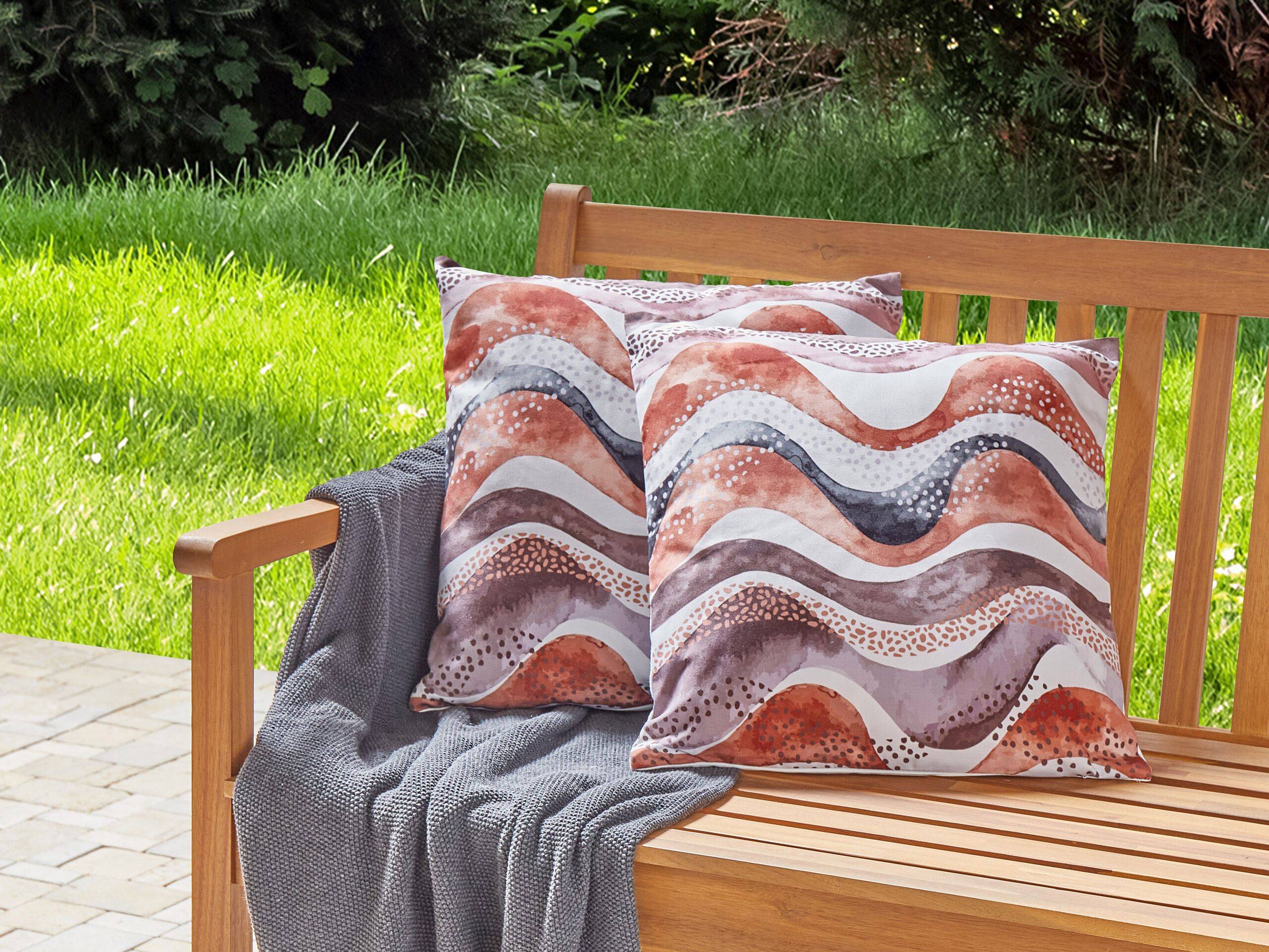 Beliani - Coussin d'extérieur Polyester Marron SEBORGA - Beliani - Imagen 1