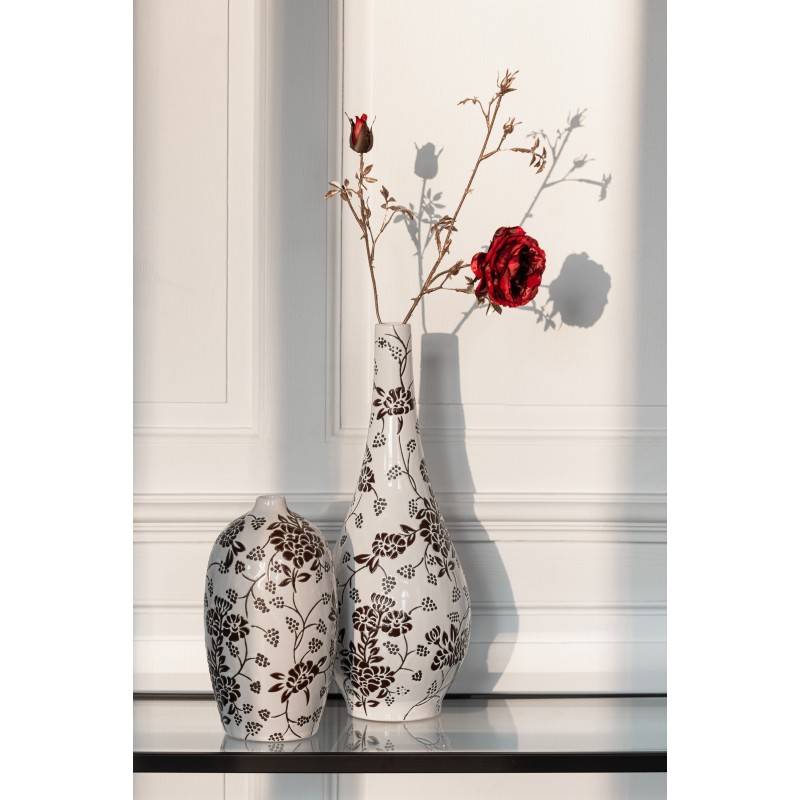 J-Line - Vase en porcelaine multicouleur 16x16x43 cm - J-Line