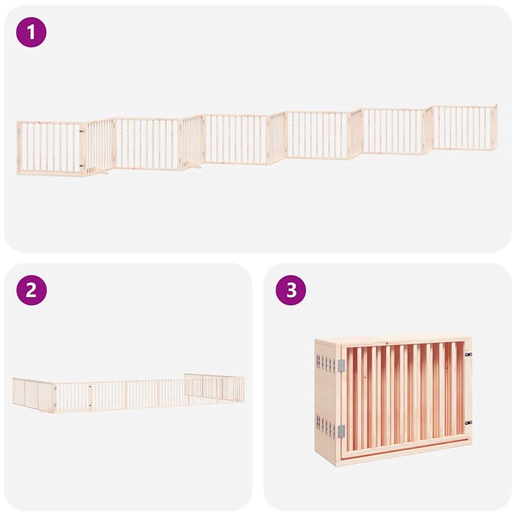 Barrière pour chien bois de peuplier naturel 960 x 30 x 60 cm, Poids:15.7kg - PANGIVO - Image 5