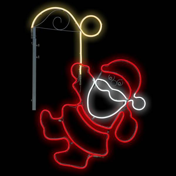 Lotti - Père Noël néon accroché en tube H:105cm 566 LED blanc froid, chaud rouge Lotti - Imagen 3
