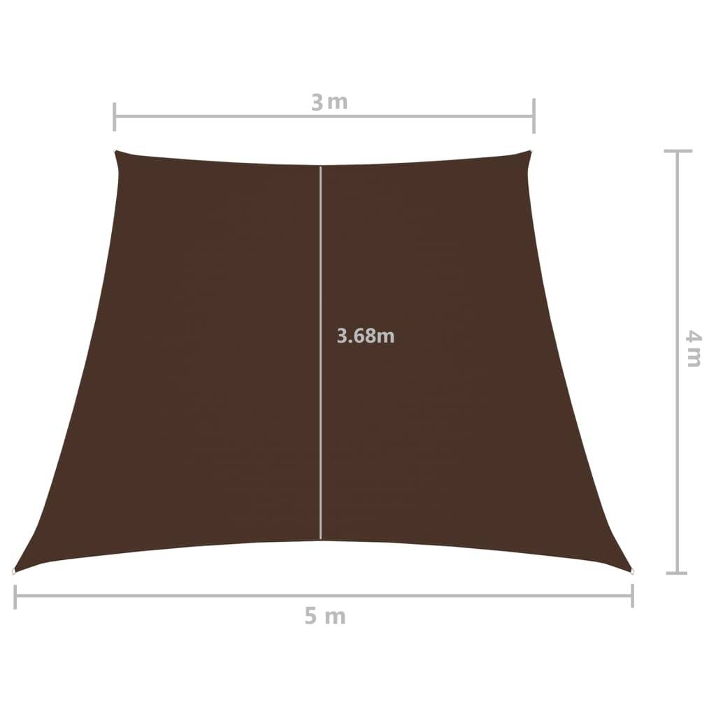 Helloshop26 - Voile toile d'ombrage parasol tissu oxford trapèze 3/5 x 4 m marron - Imagen 2