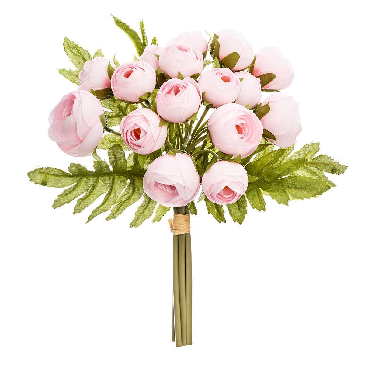 Atmosphera - Bouquet de 18 mini camélias artificiels rose H30cm - Atmosphera Créateur d'intérieur - Imagen 1