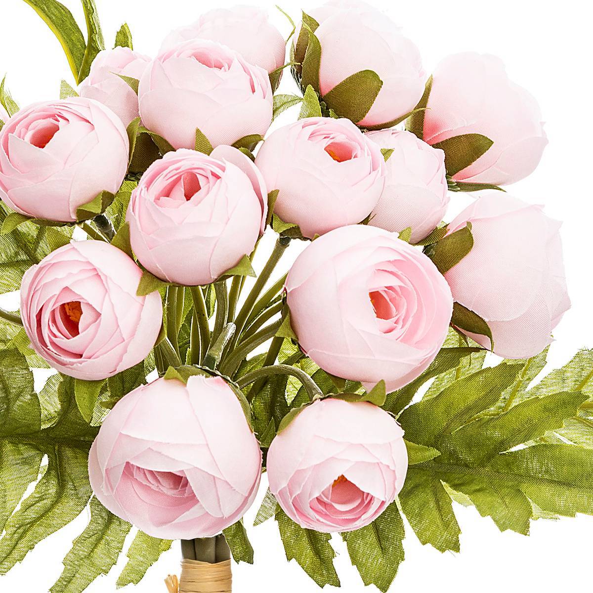 Atmosphera - Bouquet de 18 mini camélias artificiels rose H30cm - Atmosphera Créateur d'intérieur - Imagen 2
