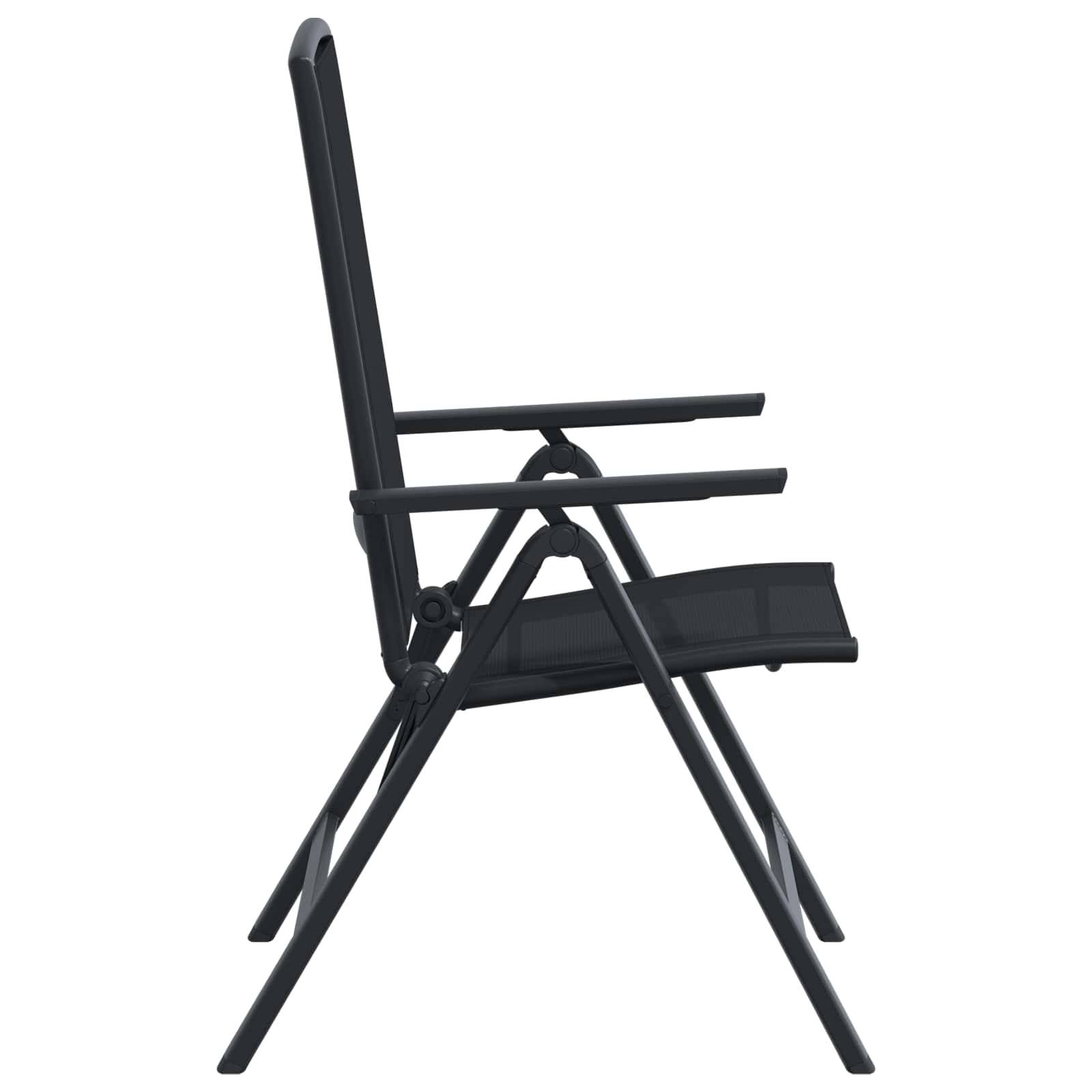 Vidaxl - Chaises de jardin inclinables 2 pc Noir Textilène vidaXL 42030042 - Image 7