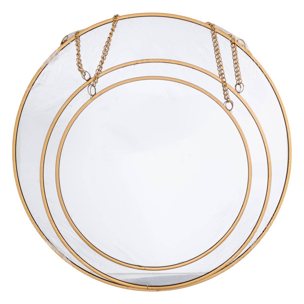 Atmosphera - Set de 3 miroirs ronds doré D20/24/D29cm - Atmosphera Créateur d'intérieur - Imagen 2