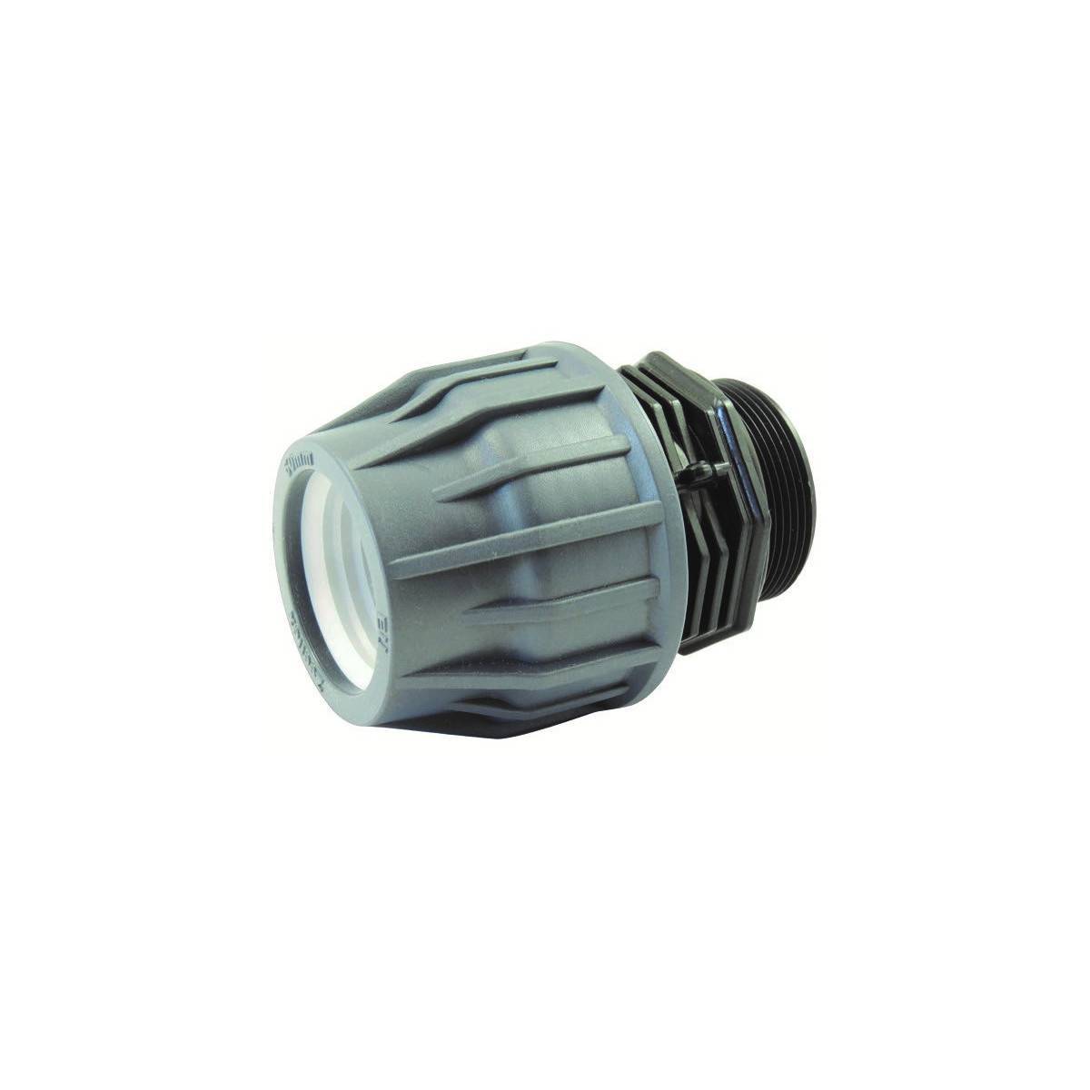 Codital - Adaptateur à compression fileté male pour tuyau de piscine - Ø A: 50mm | Ø B: 1''1/2 - Imagen 1