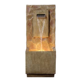 Fontaine cascade extérieure LED, 81cm, Marron, Teamson Home