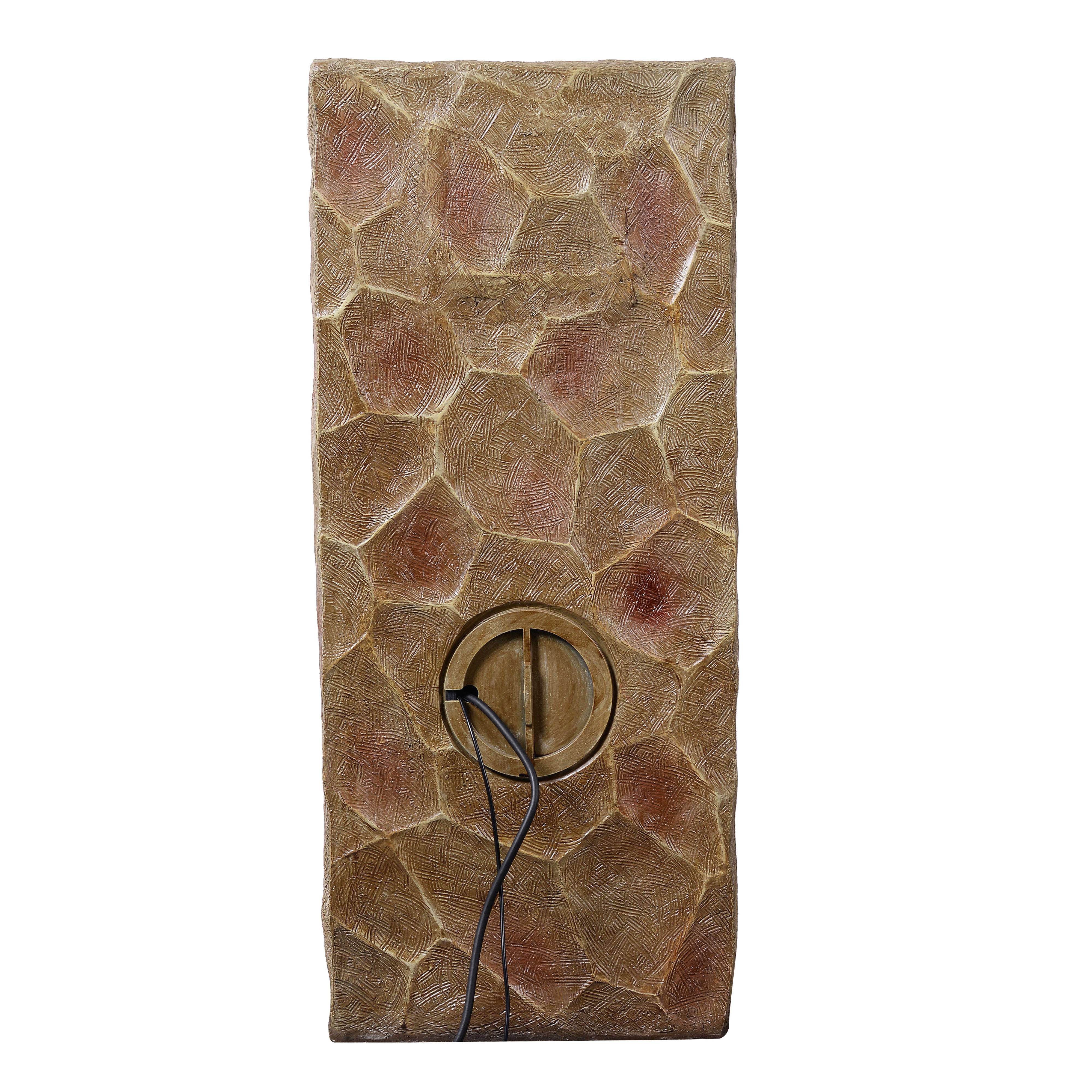 Fontaine cascade extérieure LED, 81cm, Marron, Teamson Home - Image 3