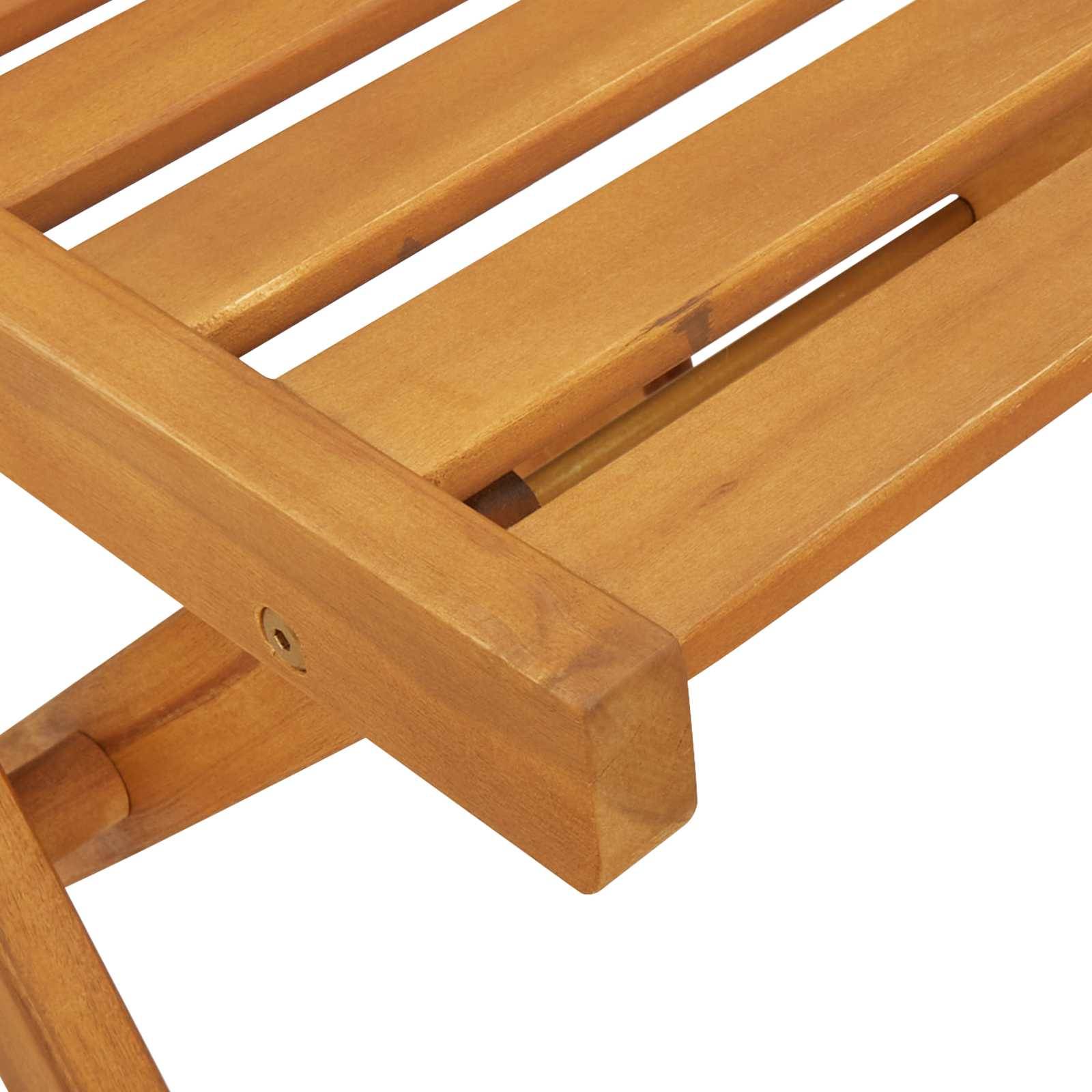 Chaises de jardin pliantes bois d'acacia naturel 40 x 53 x 80 cm - PANGIVO - Image 9