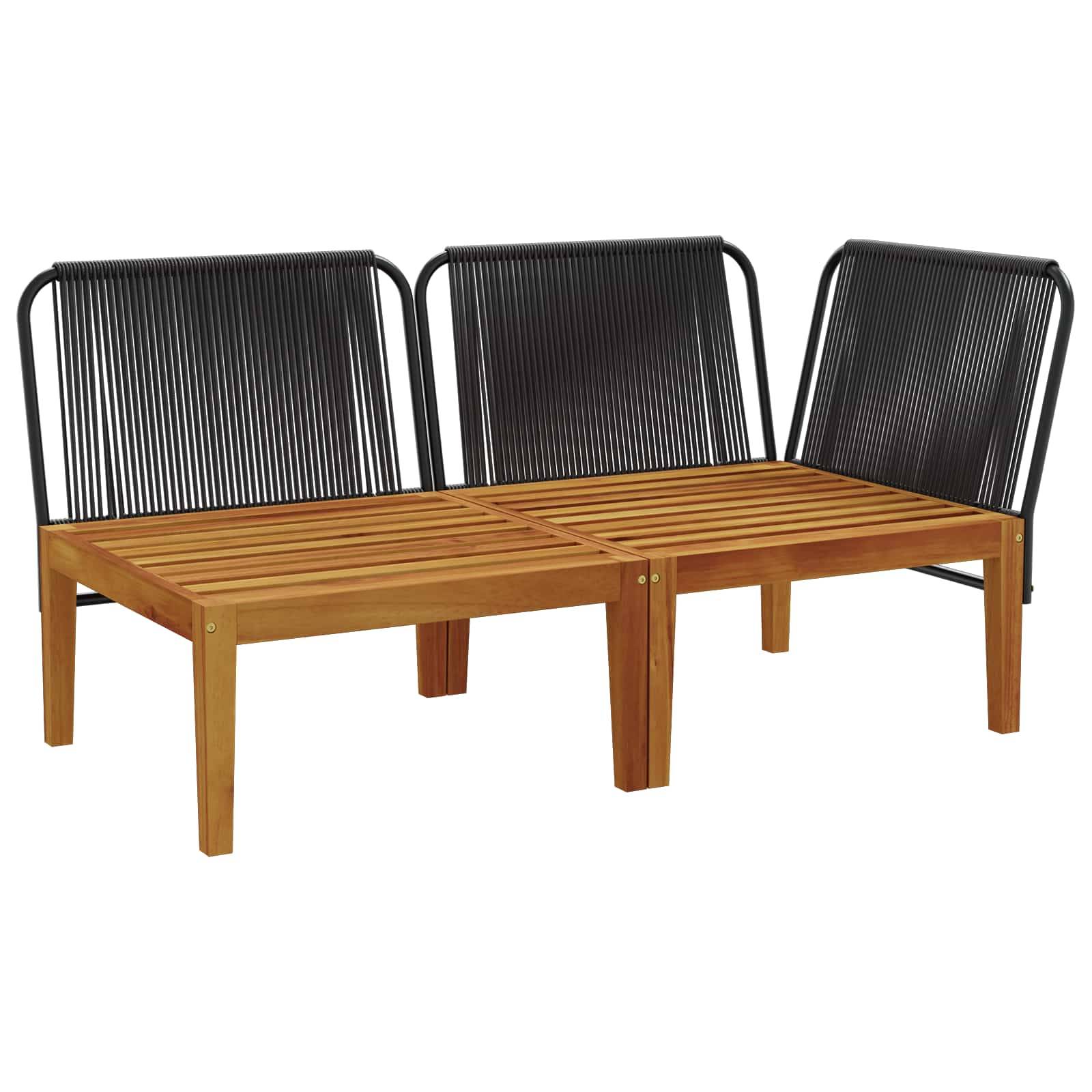 Vidaxl - Ensemble de salon de jardin 2 pc avec coussins Naturel vidaXL 42022072 - Image 4