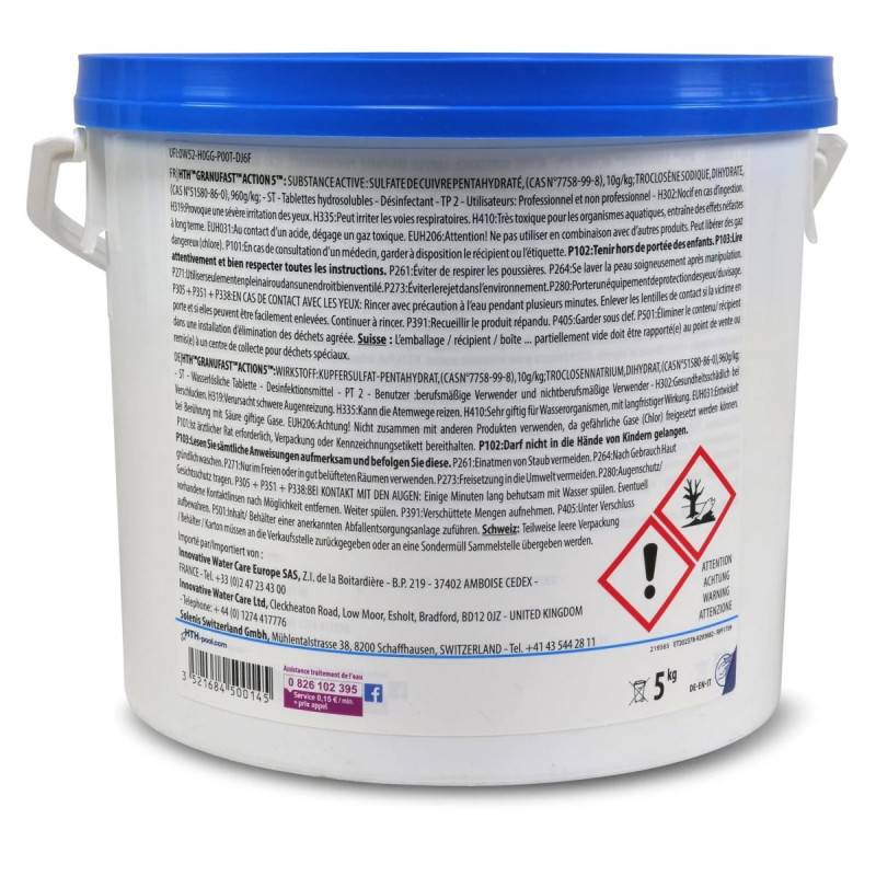 Hth - Chlore choc stabilisé hth® GRANUFAST Action 5 - 5 kg - - Imagen 4