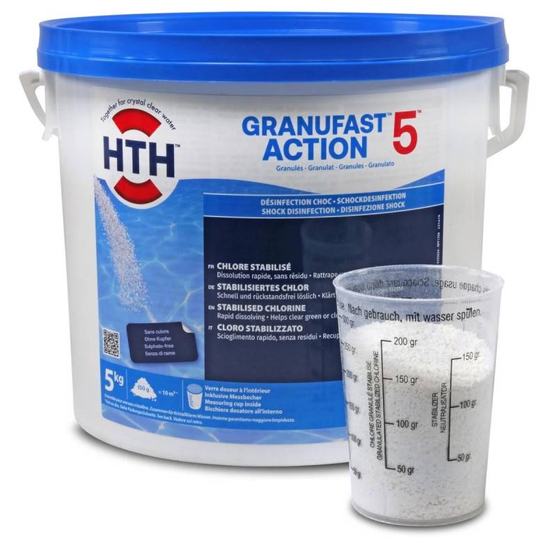 Hth - Chlore choc stabilisé hth® GRANUFAST Action 5 - 5 kg - - Imagen 1