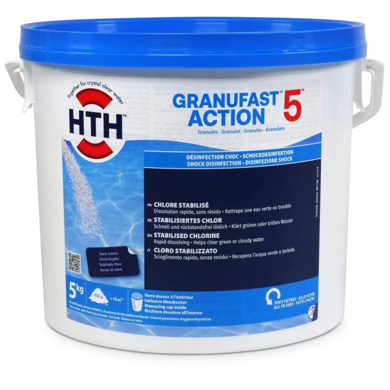 Hth - Chlore choc stabilisé hth® GRANUFAST Action 5 - 5 kg - - Imagen 3
