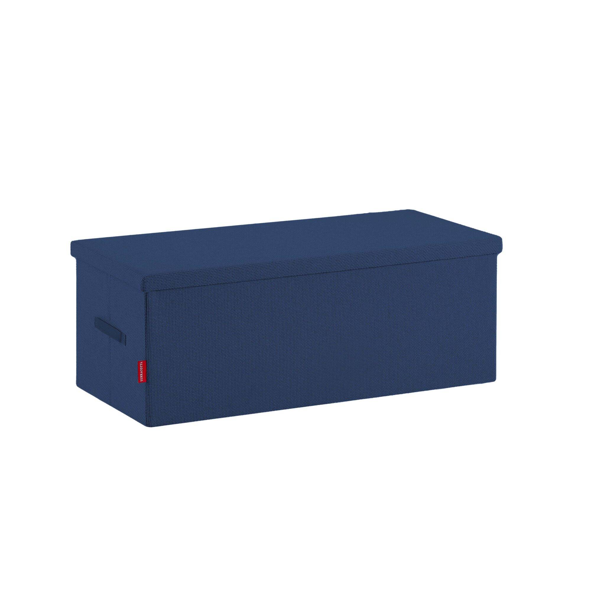 Table coffre Terracotta - Ouverture sur le dessus - Intérieur et extérieur - Couleur Bleu - Imagen 1