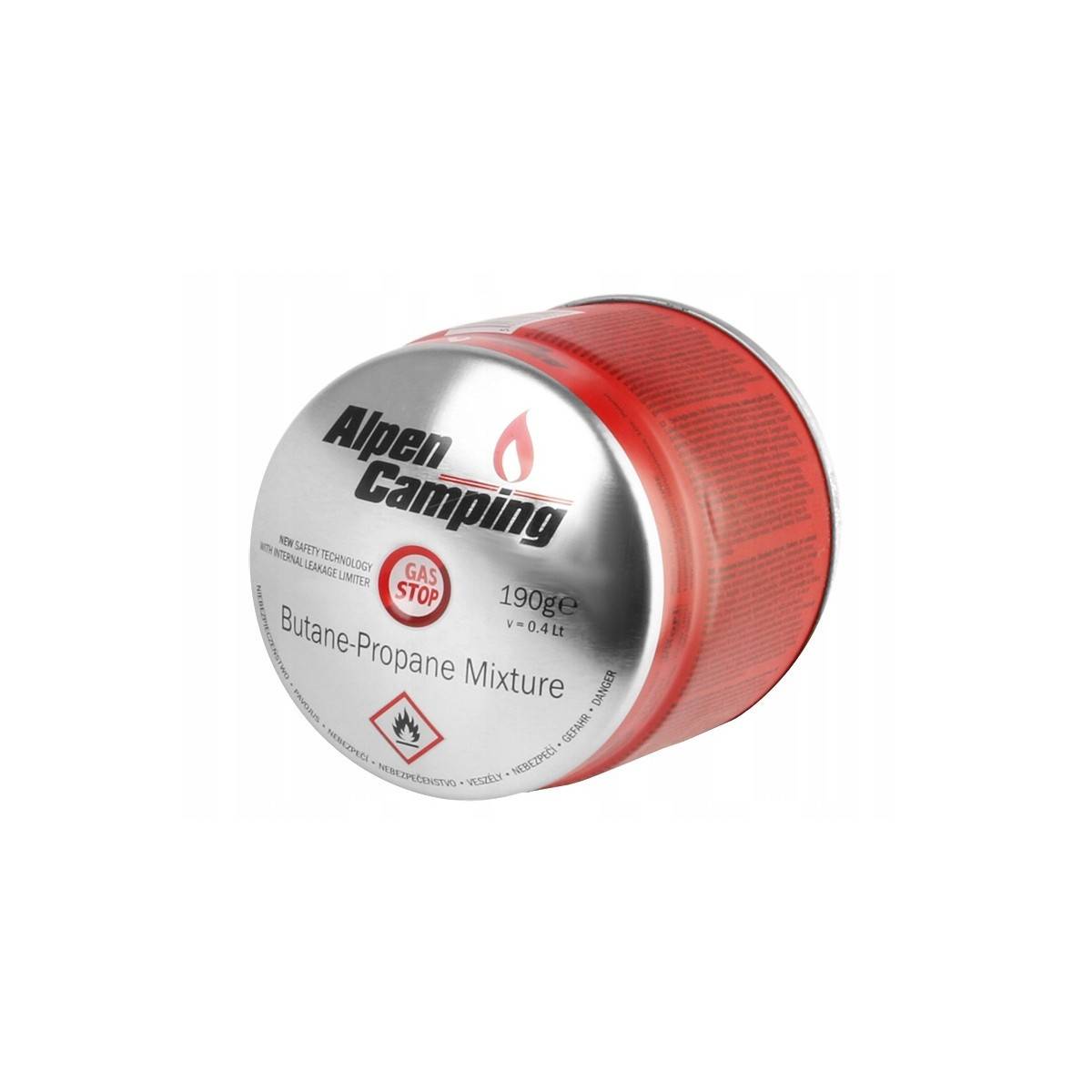 Pack de 18 Cartouches de gaz 190g Perçable Butane Propane Sécurité stop-gaz ALPENTECH - Imagen 2