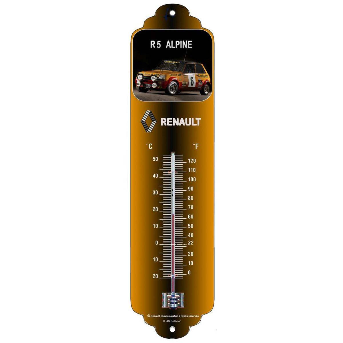 Nostalgic Art - Thermomètre en métal Pub 28 x 6.5 cm Renault 5 Alpine - Imagen 1