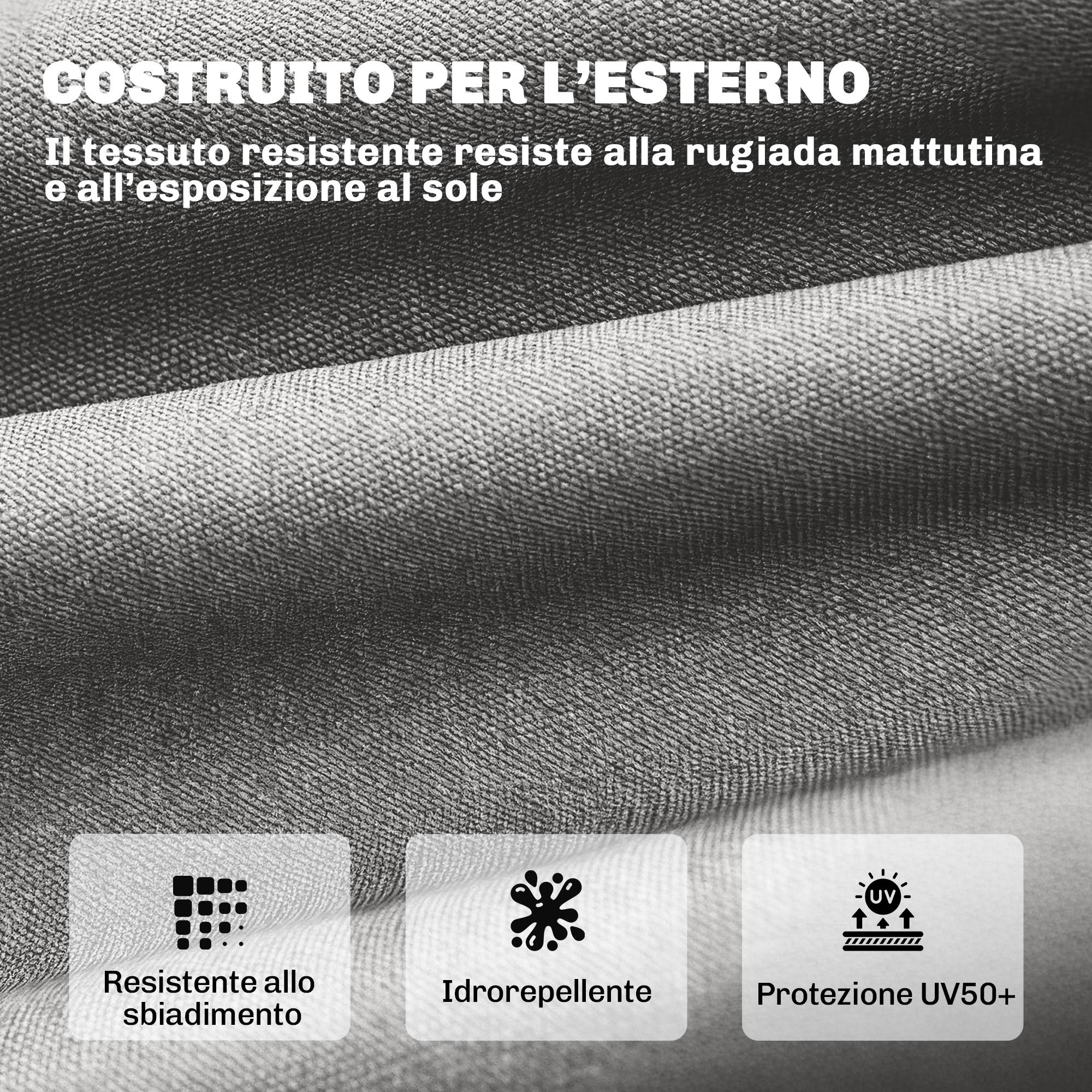 Coussin pour fauteuil de jardin avec sangles, gris clair - Image 8