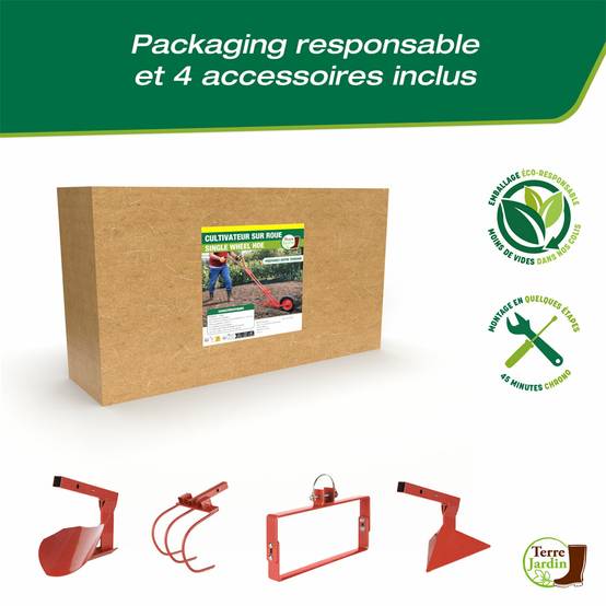 Cultivateur maraîcher à roue 4 outils - TERRE JARDIN - Image 3