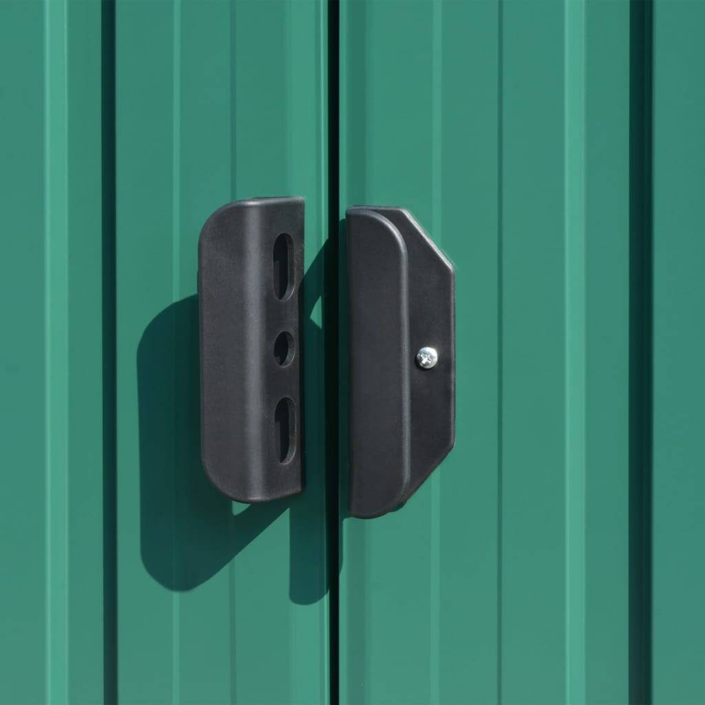 Helloshop26 - Abri de jardin cabane cabanon maison de stockage remise extérieur hangar outils robuste 257 x 779 x 181 cm acier galvanisé vert - Imagen 6