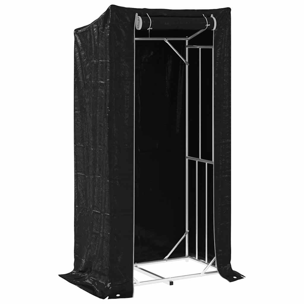 Haut range-bûches extérieur 2m en acier galvanisé avec housse zippée – ComfortXL Outdoor Living - Image 2