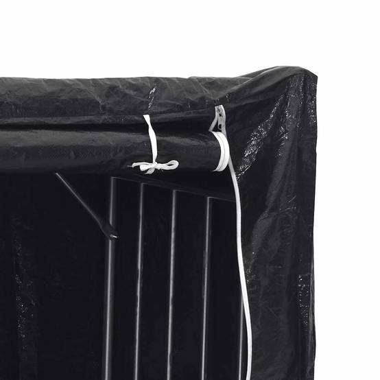 Haut range-bûches extérieur 2m en acier galvanisé avec housse zippée – ComfortXL Outdoor Living - Image 10