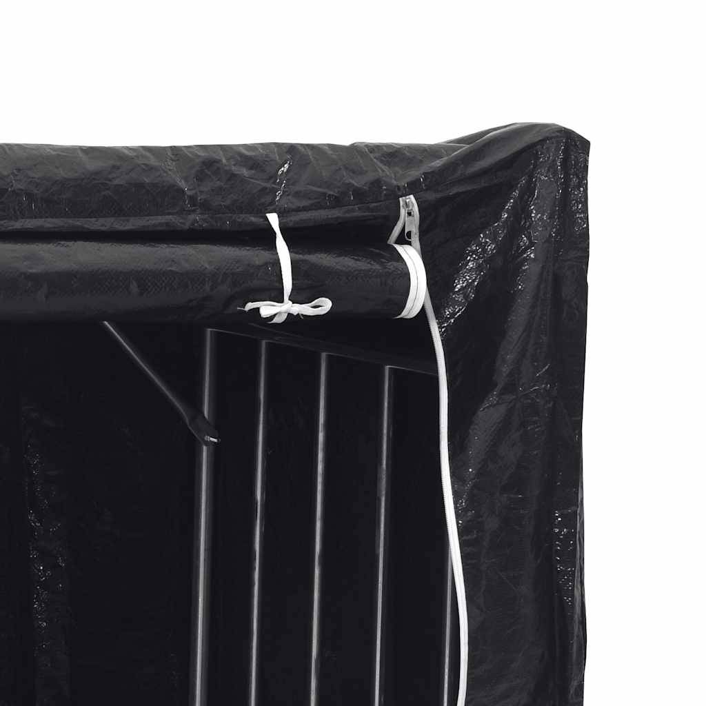 Haut range-bûches extérieur 2m en acier galvanisé avec housse zippée – ComfortXL Outdoor Living - Image 10