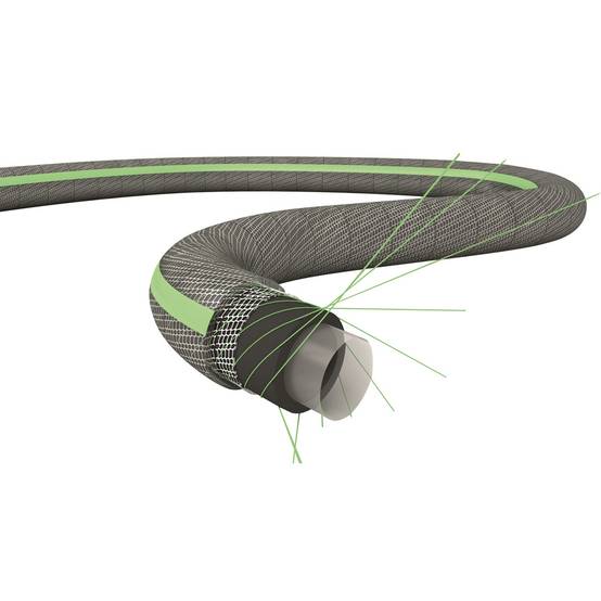 Ribimex - Tuyau d'arrosage tricoté antivrille 50 mètres diamètre 15mm Tubi'Top gris - Image 2