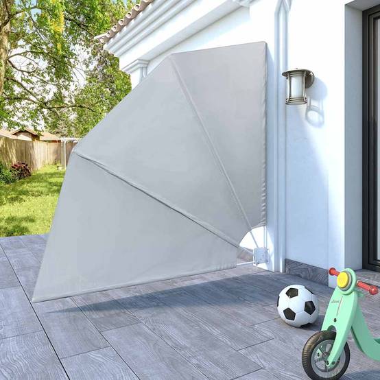 Store banne | Auvent latéral pliable de balcon Gris 210 x 210 cm Maison Chic - Image 3