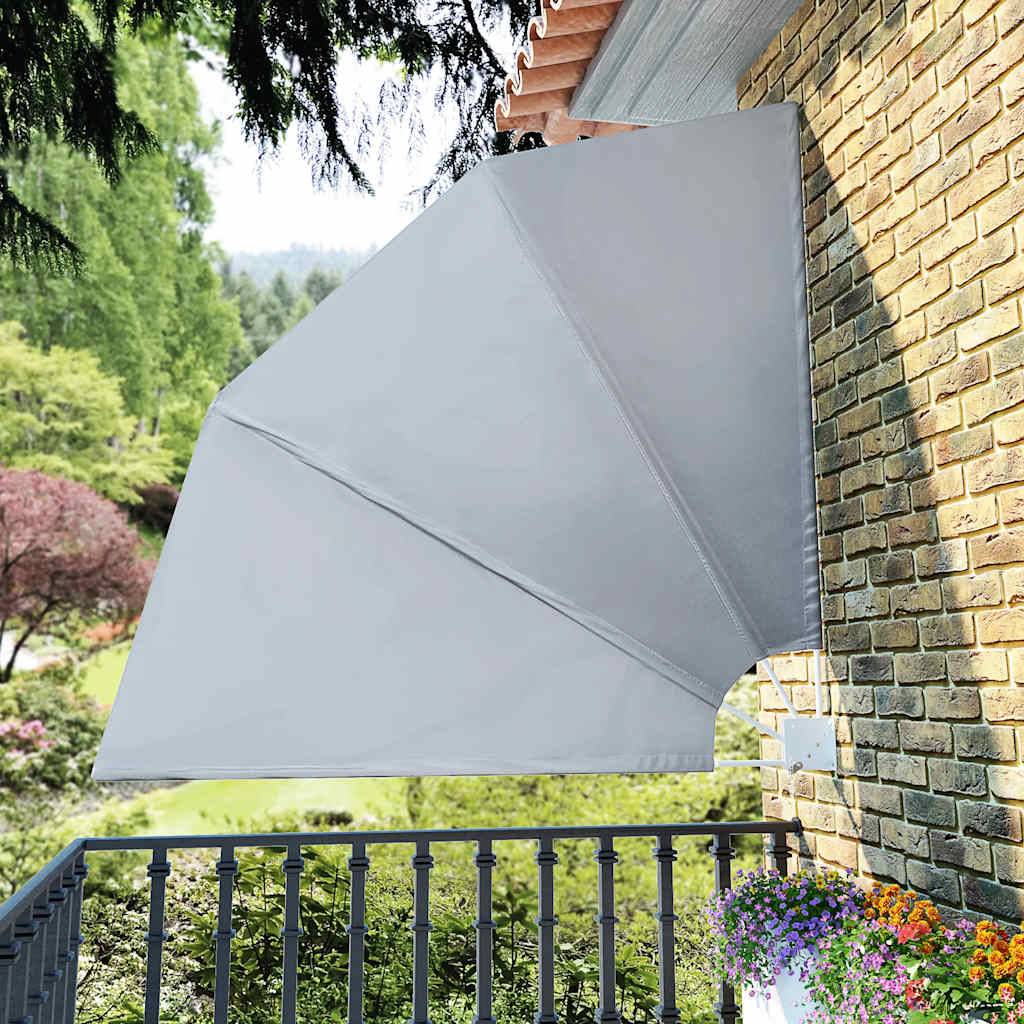 Store banne | Auvent latéral pliable de balcon Gris 210 x 210 cm Maison Chic - Image 2