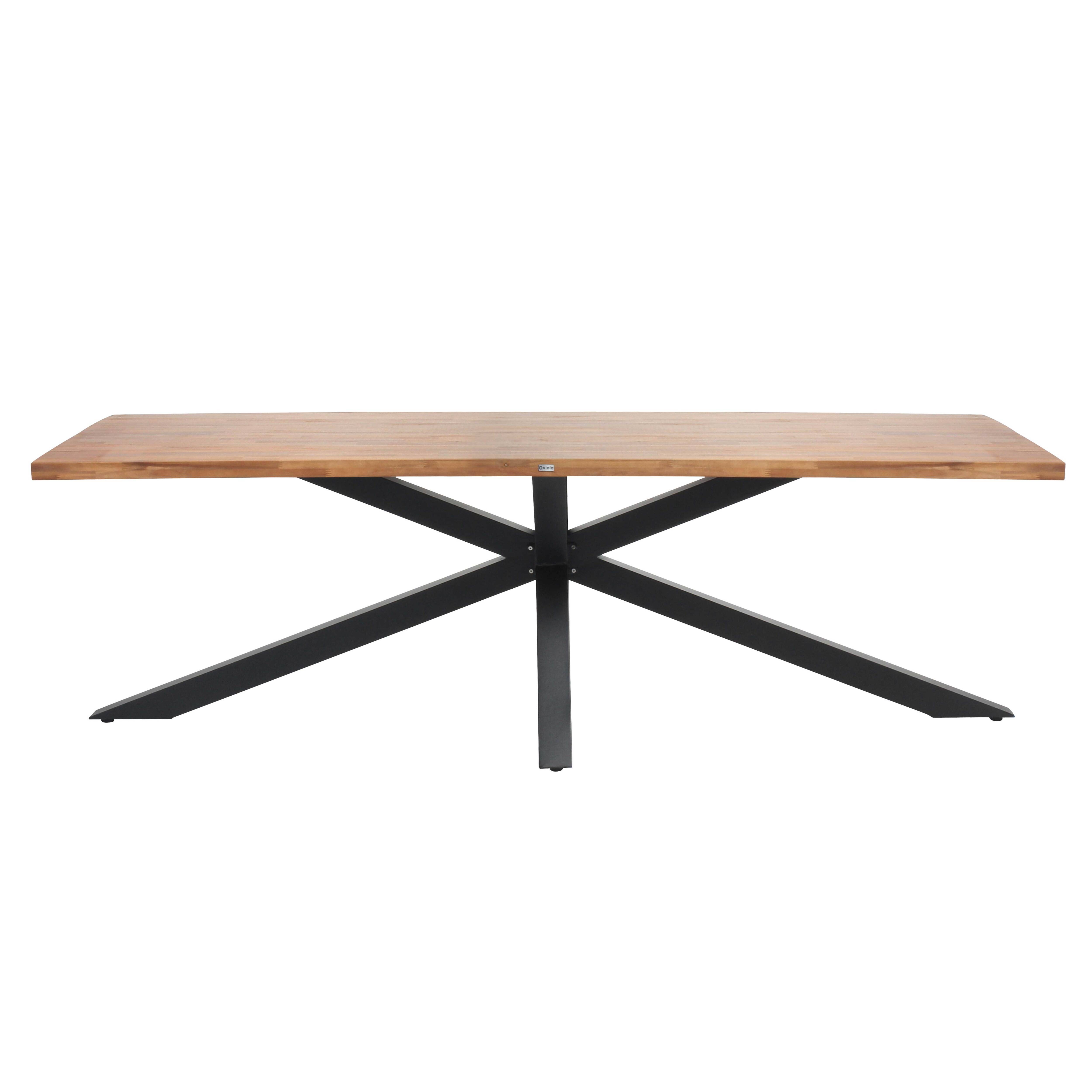 Oviala - Table de jardin en aluminium et bois d'acacia 8 places 240x95 cm Stella - Oviala - Imagen 4