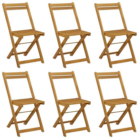 Vidaxl - Chaises de jardin pliantes 6 pcs Naturel 40 x 53 x 80 cm vidaXL 3416285 - Image 2