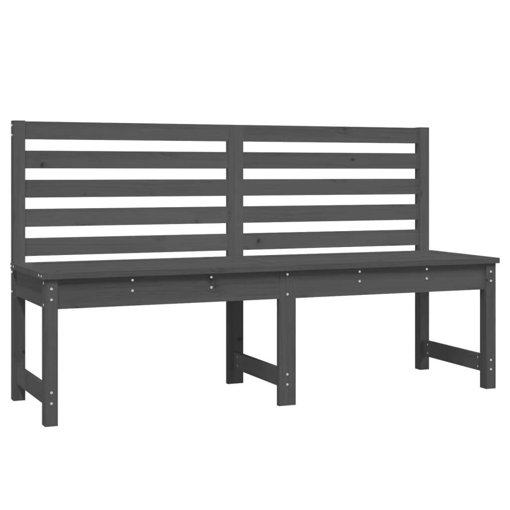 Maison Chic - Banc de jardin - Banc d'extérieur - Banquette gris 157,5 cm bois massif de pin - Imagen 1