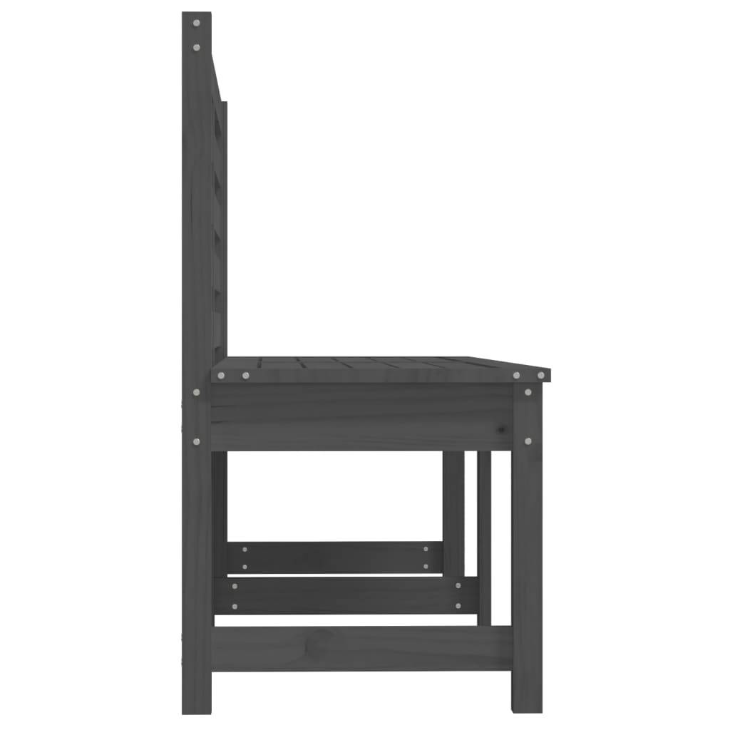 Maison Chic - Banc de jardin - Banc d'extérieur - Banquette gris 157,5 cm bois massif de pin - Imagen 5