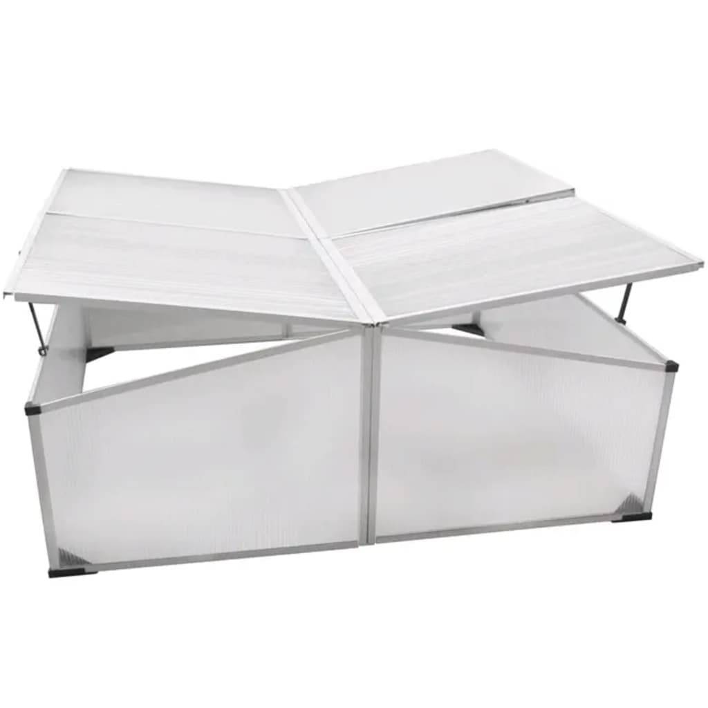 ComfortXL - Serre Froide Jardin Polycarbonate Aluminium pour Semis Potager 108x110x41 cm Transparent - ComfortXL Outdoor Living - Image 5