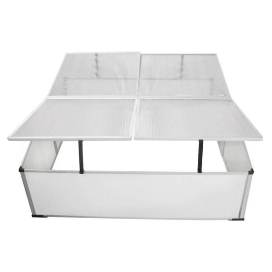 ComfortXL - Serre Froide Jardin Polycarbonate Aluminium pour Semis Potager 108x110x41 cm Transparent - ComfortXL Outdoor Living - Image 4
