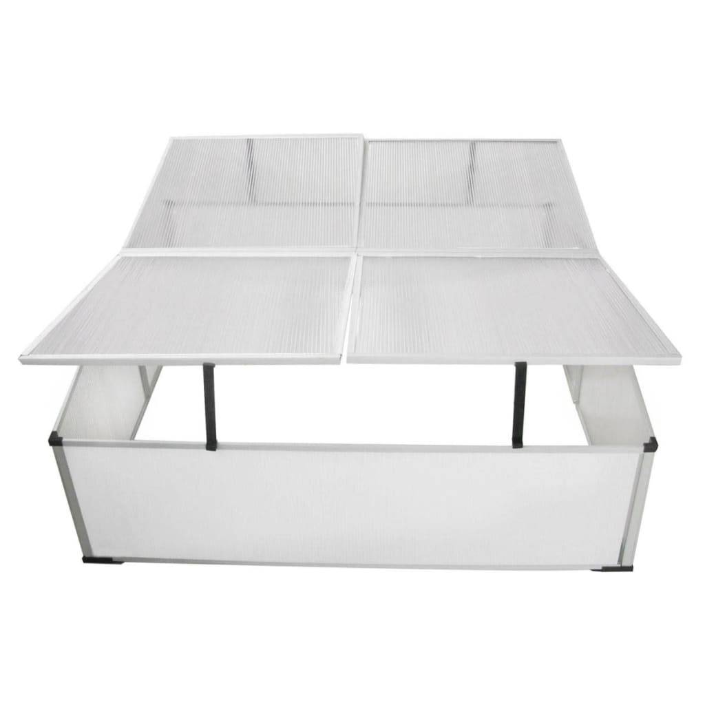 ComfortXL - Serre Froide Jardin Polycarbonate Aluminium pour Semis Potager 108x110x41 cm Transparent - ComfortXL Outdoor Living - Image 4