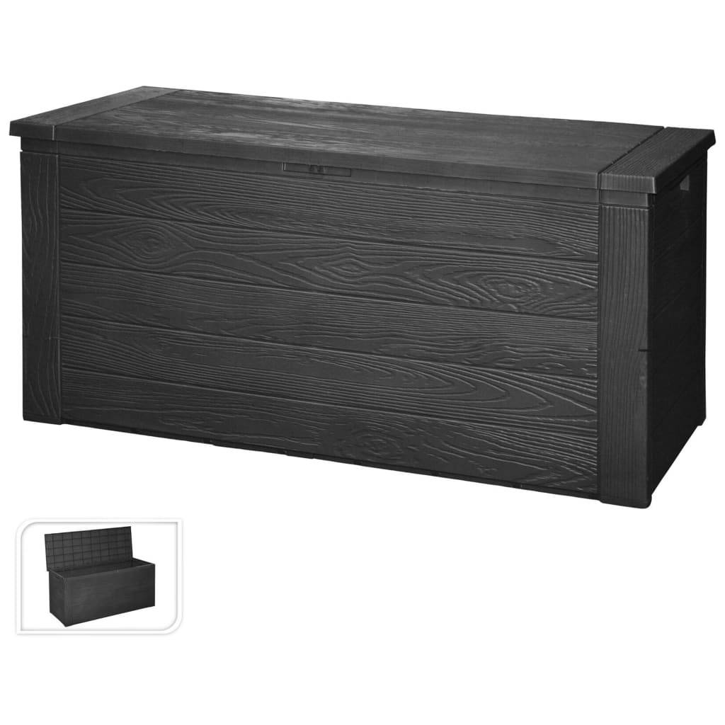 Helloshop26 - Coffre boîte de rangement de jardin 300 litres gris foncé - Imagen 2
