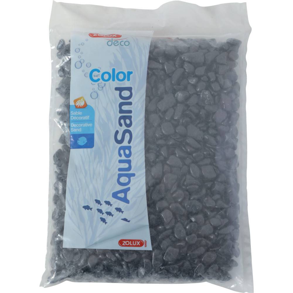 Zolux - Gravier aqua Sand ekaï noir 5-12 mm sac de 1 kg aquarium - Imagen 2