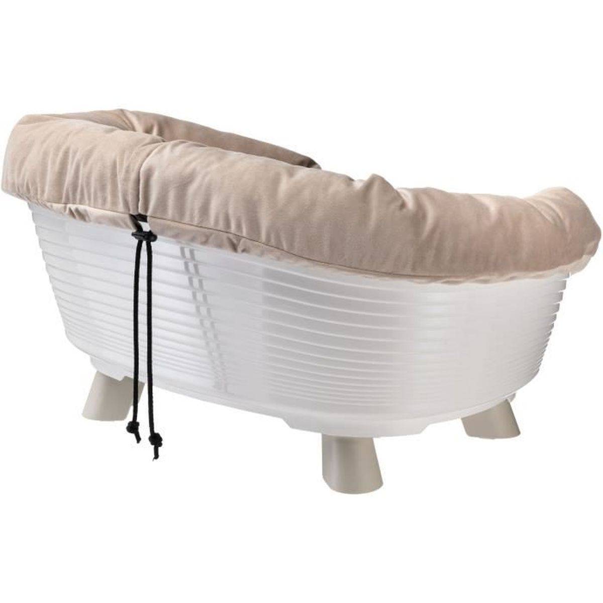 Ferplast - Panier lit pour chat et petit chien Sofa Throne 4 blanc, coussin tissu, base plastique ajourée - Ferplast - Image 3