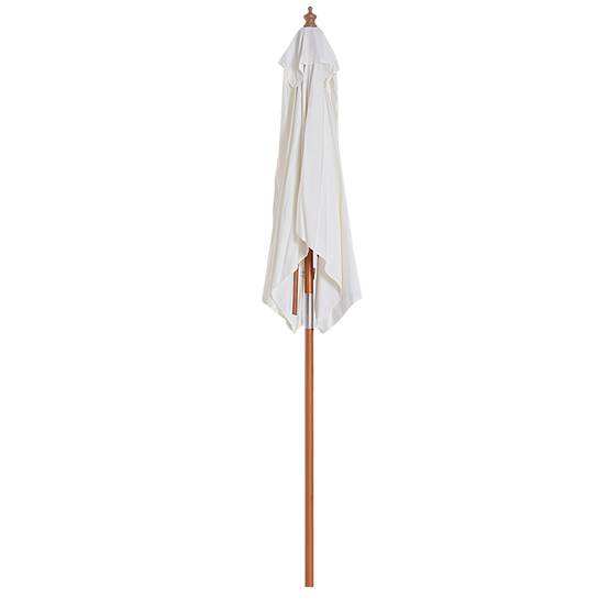 PANGIVO - Parasol rectangulaire inclinable en bois de bambou et polyester crème 200 x 150 x 235 cm - PANGIVO - Image 9