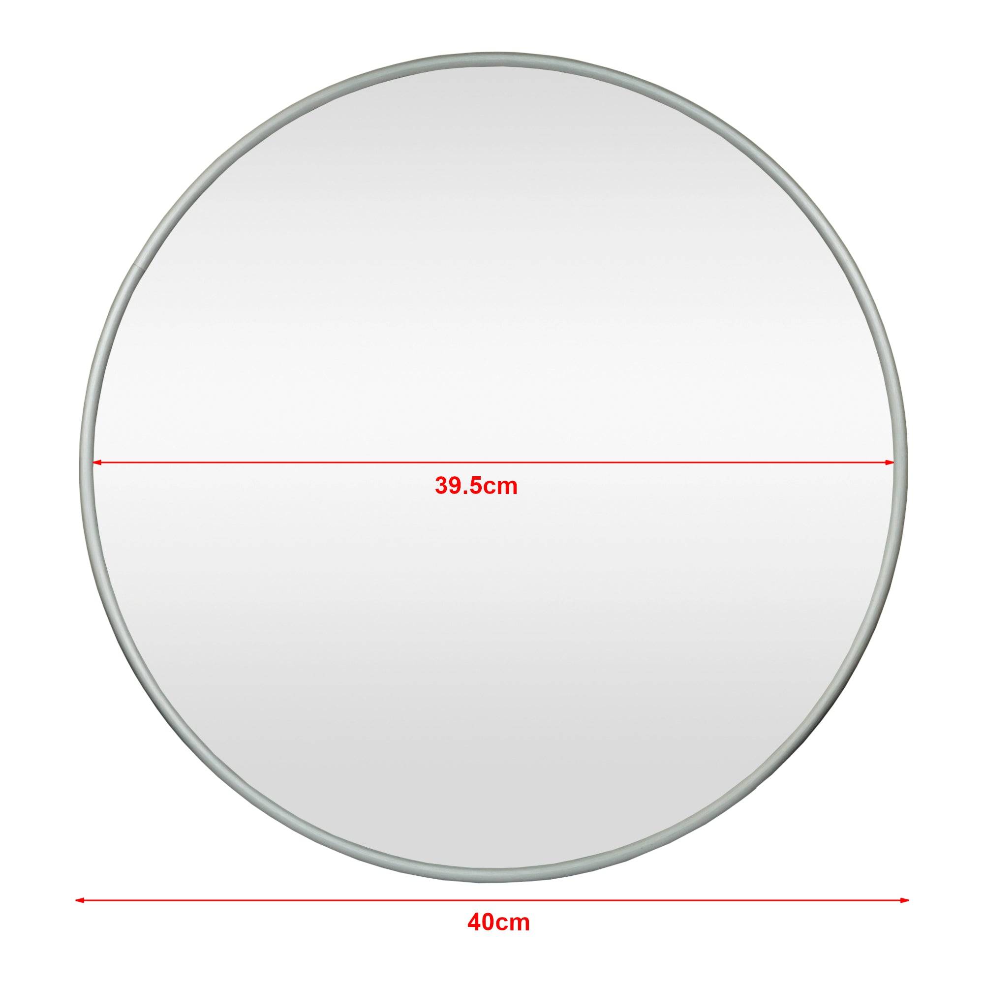 Helloshop26 - Miroir mural rond 40 cm gris graphite - Imagen 3