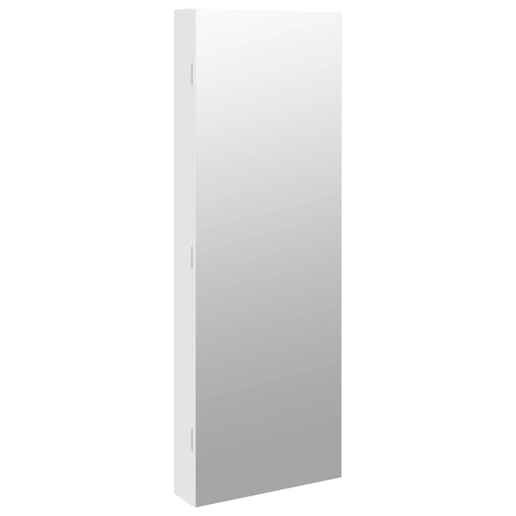 Miroir sur pied avec rangement - Armoire à bijoux avec miroir et éclairage LED mural blanc PC134 - Image 1